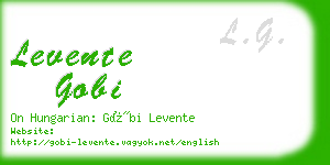 levente gobi business card